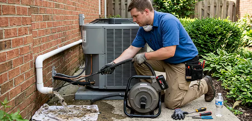 AC Unit Drain Pipe Cleaning in Senatobia